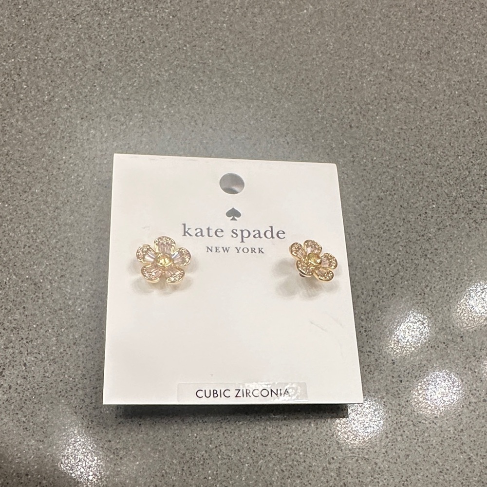 Kate Spade Gold Flower Earrings